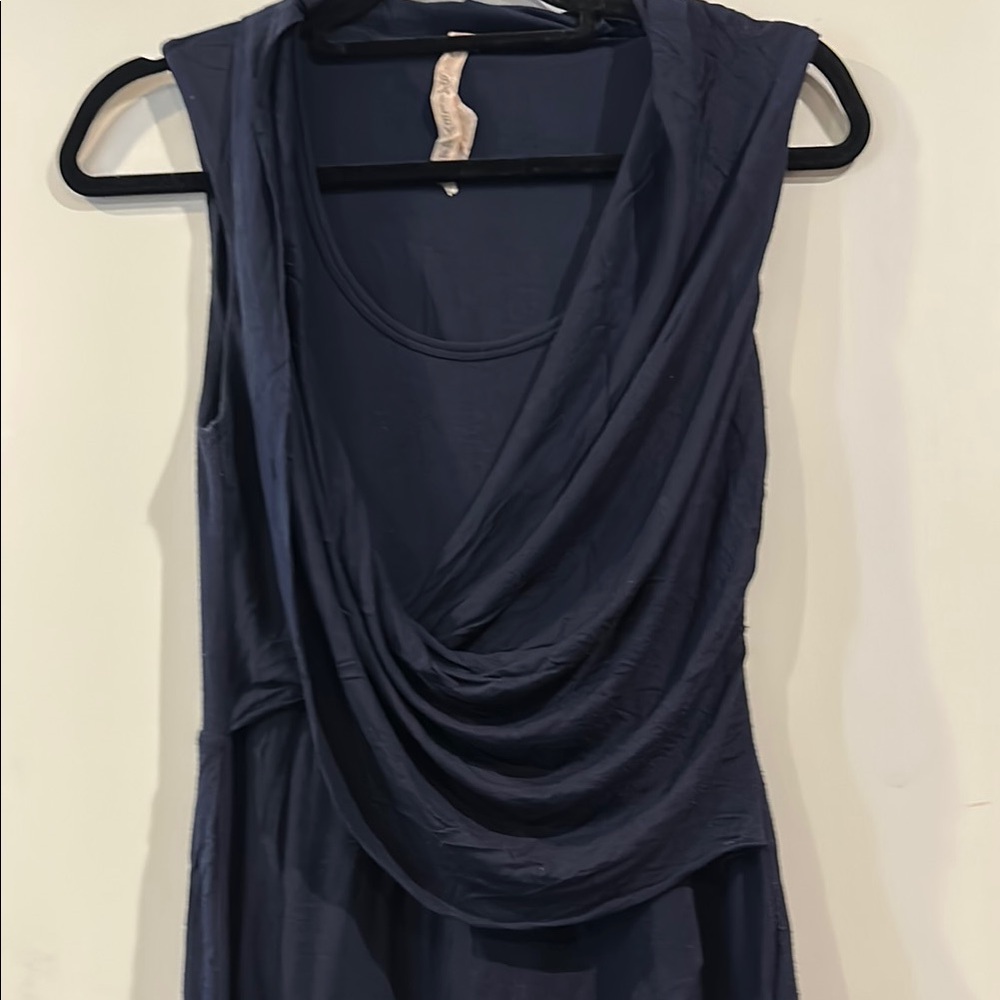 Bailey 44 Midnight Blue Drape neck Dress